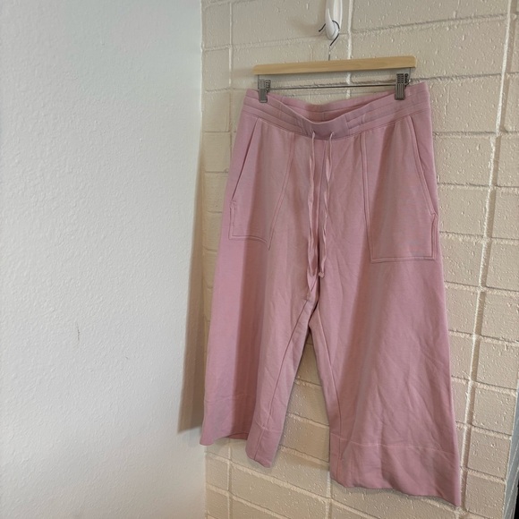 NWT Quince SuperSoft Fleece Cropped Wide Leg Pants - Picture 1 of 5